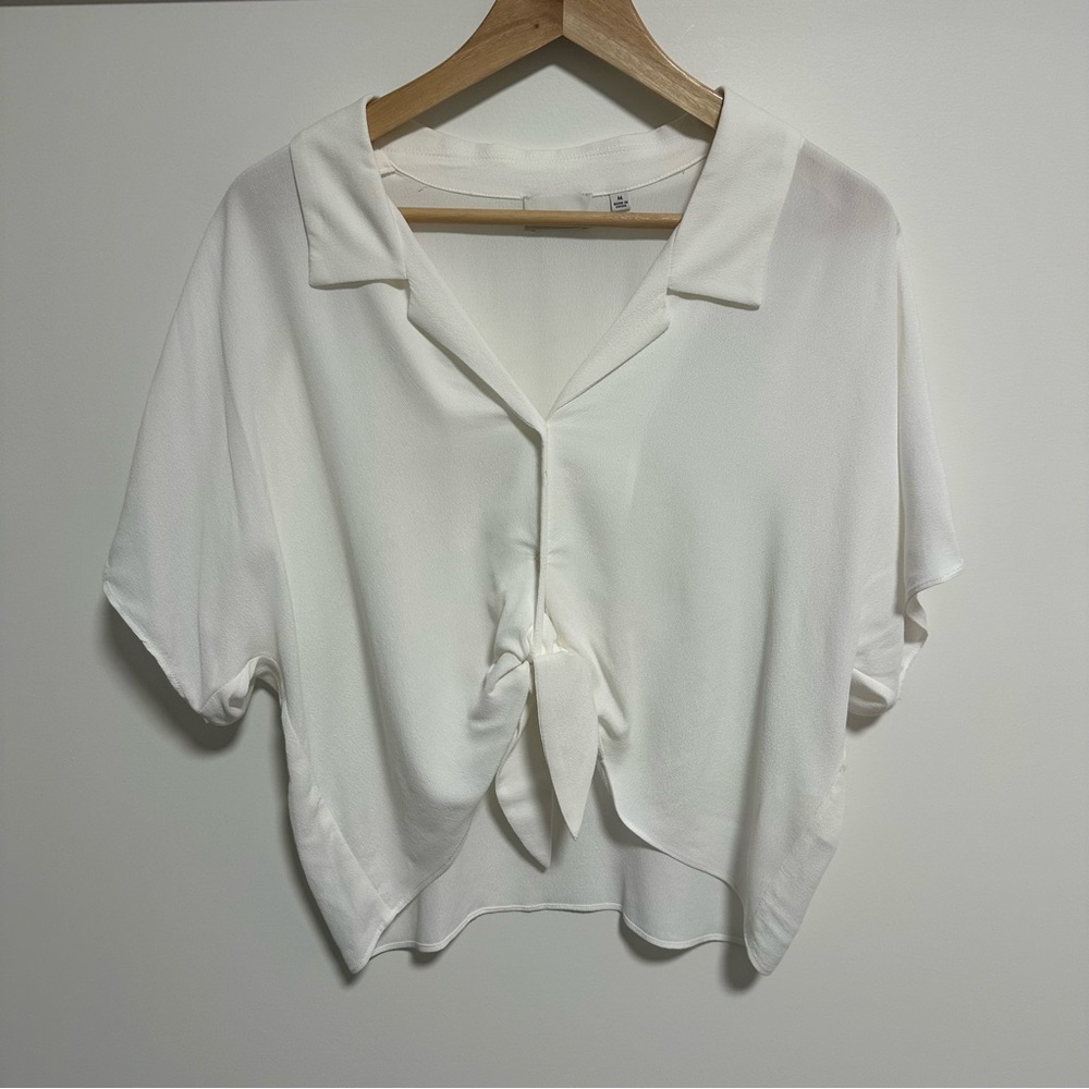 Wilfred Cream Tie-Front Blouse